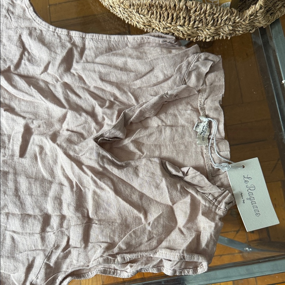 Le ragarre Elegant tan Maxi Dress 100%Lino - Picture 3 of 8